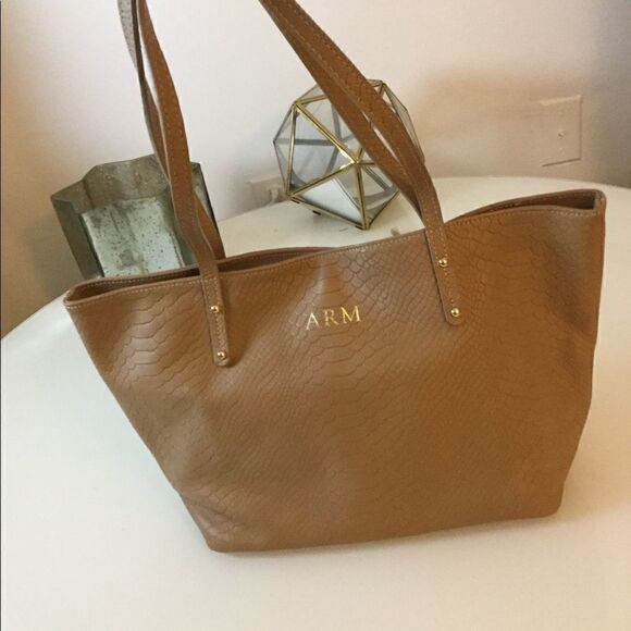 NWT GiGi New York, Sand python pebbled bag 16x10x4 - Picture 2 of 8